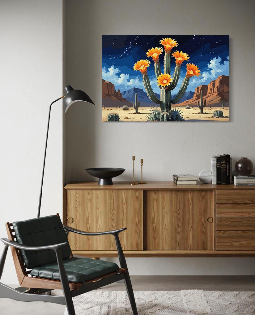 Pictura pe Numere – Cactus sub stele 6835
