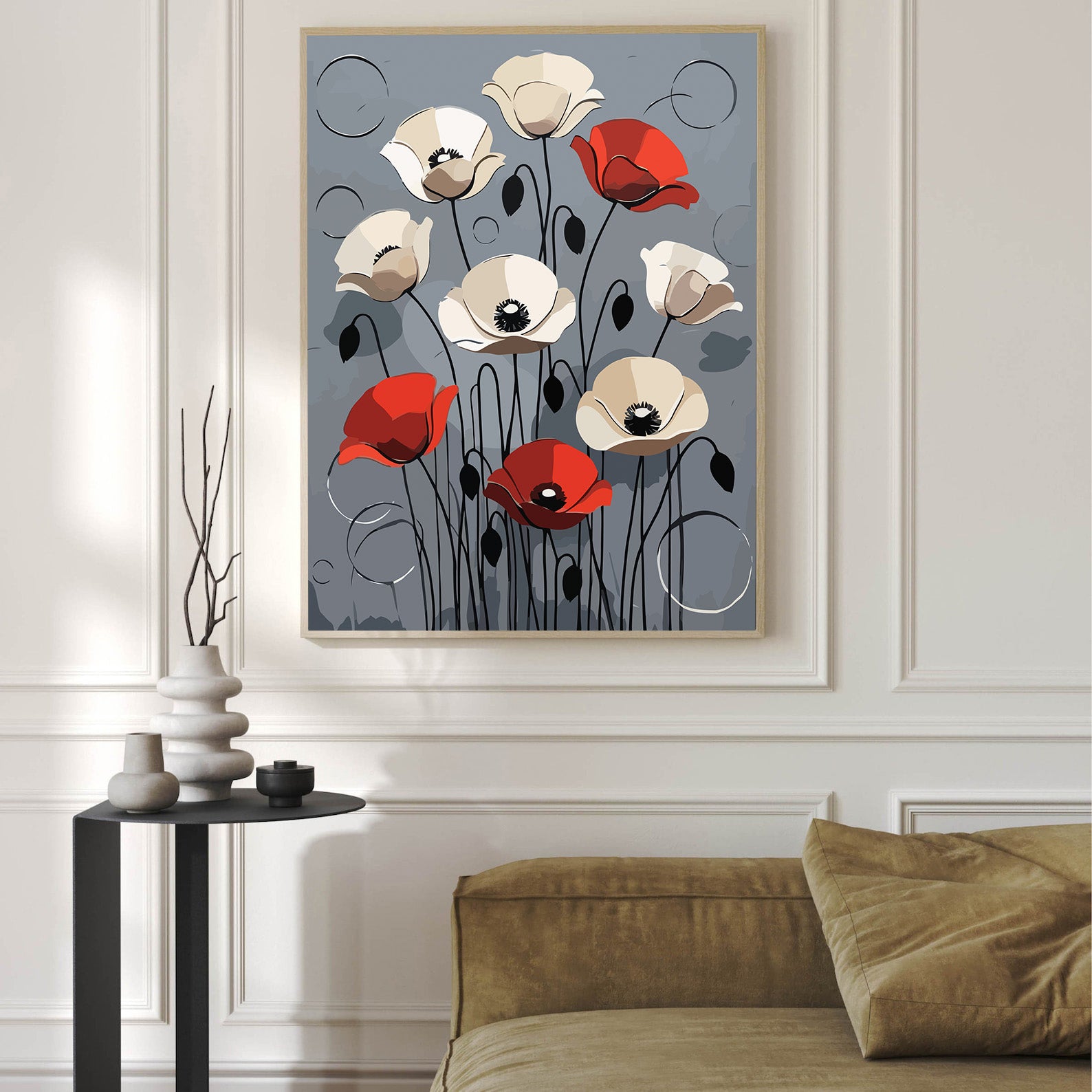 Pictura pe Numere – Contrast de maci 7018