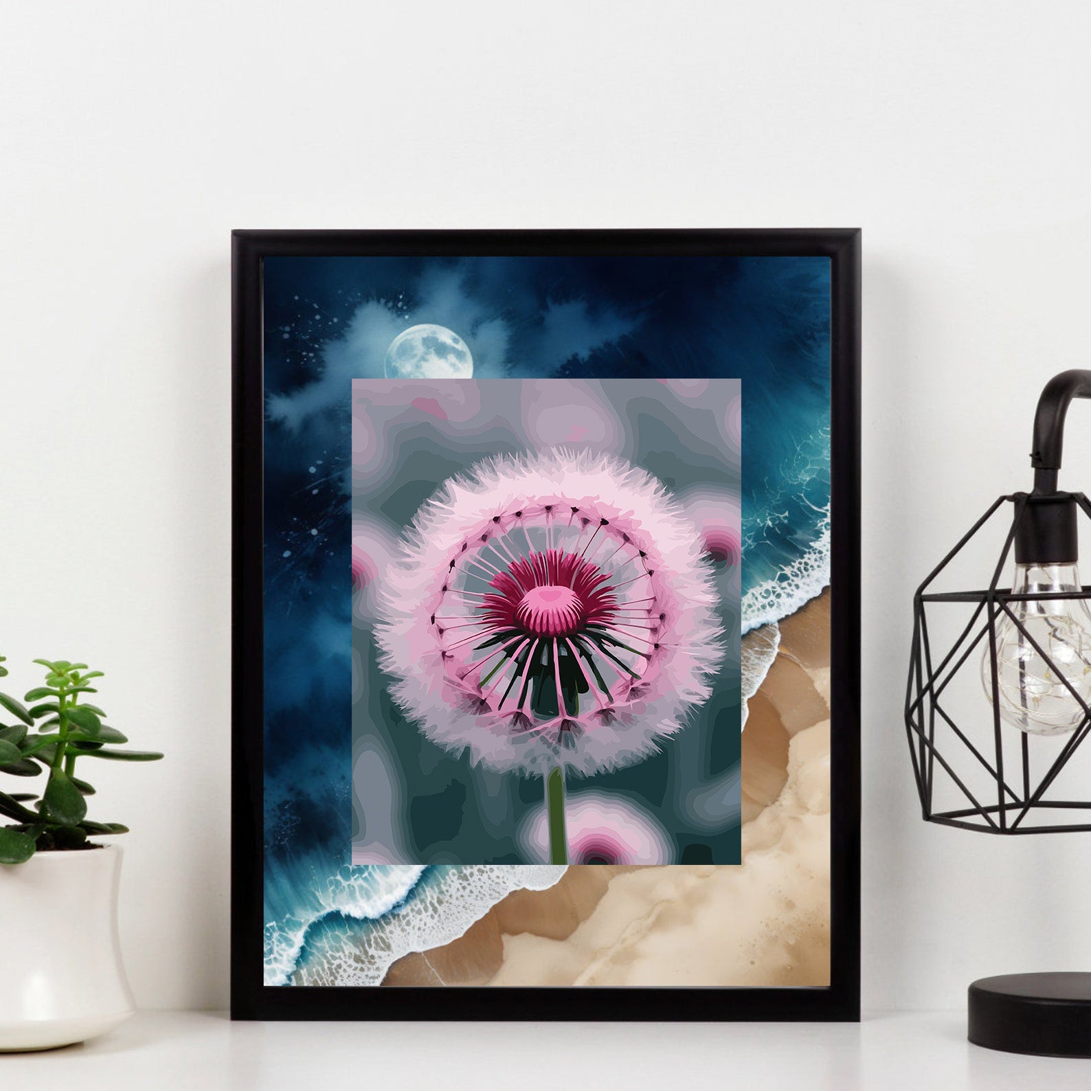 Pictura pe Numere – Papadie roz 6891