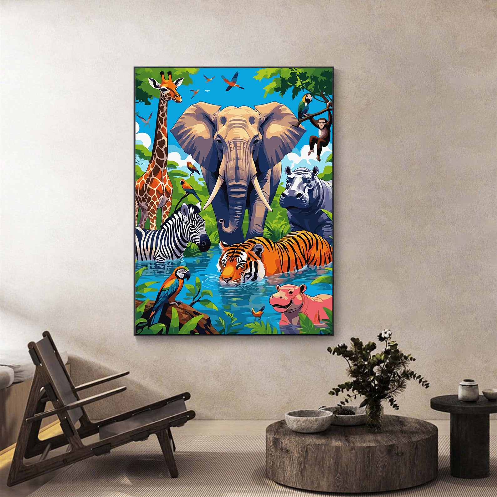 Pictura pe Numere – Intalnirea junglei 7422