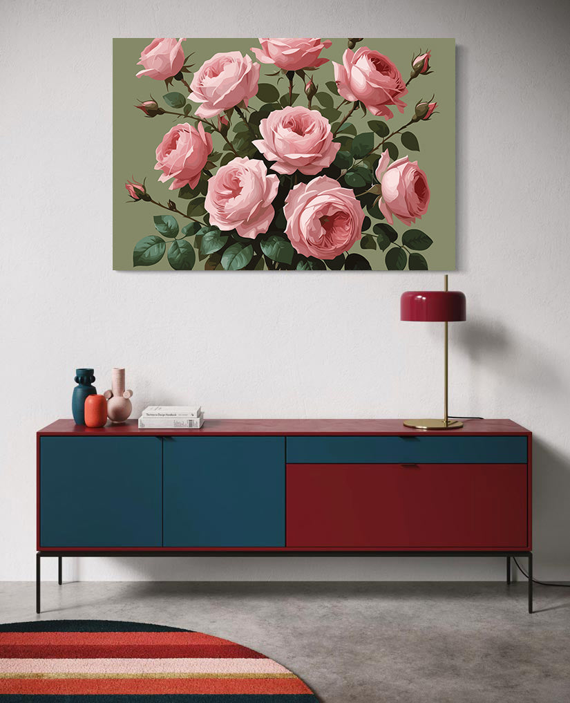 Pictura pe Numere – Eleganta in roz 7028
