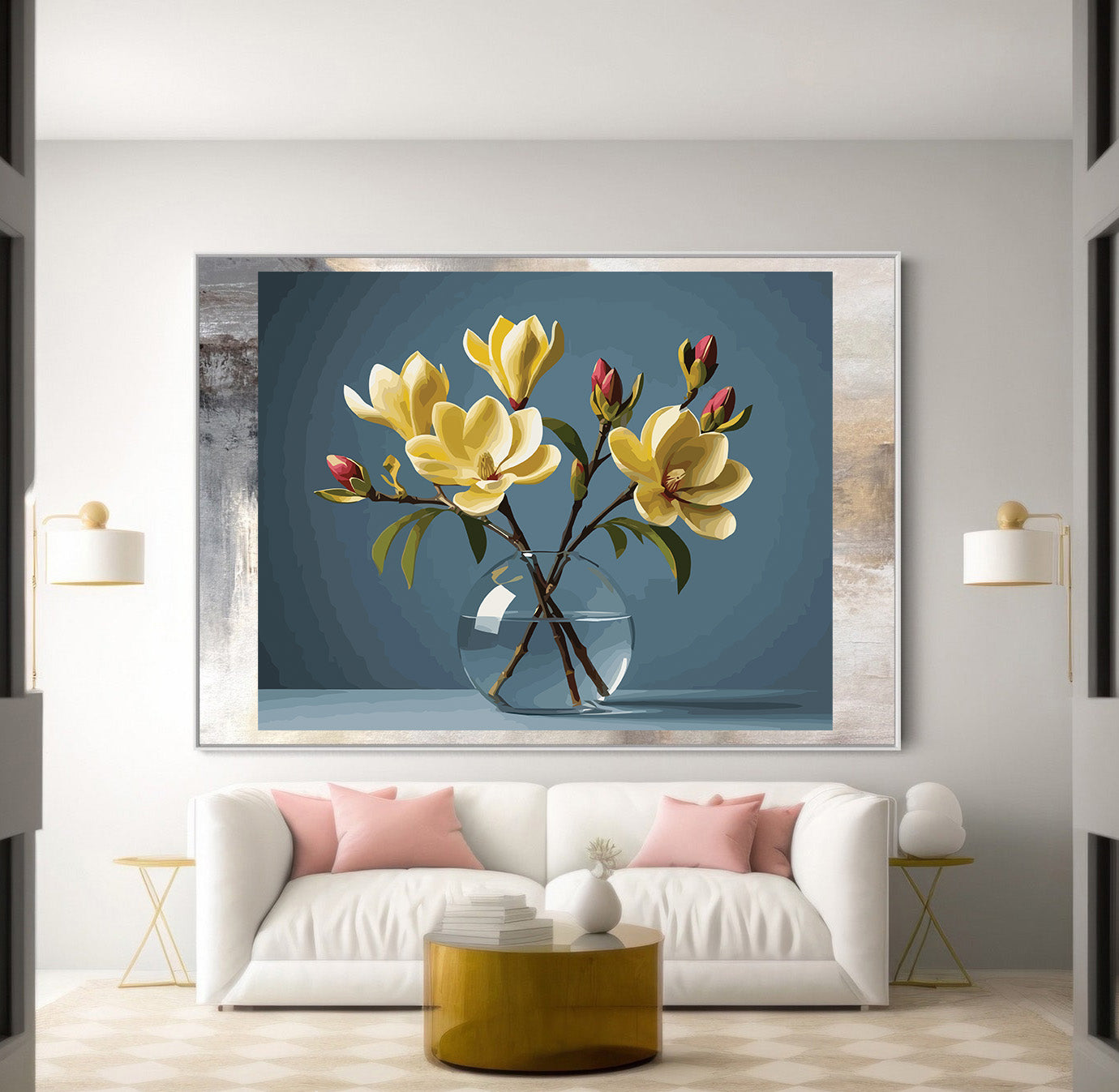 Pictura pe Numere – Ramura de Magnolie 6856