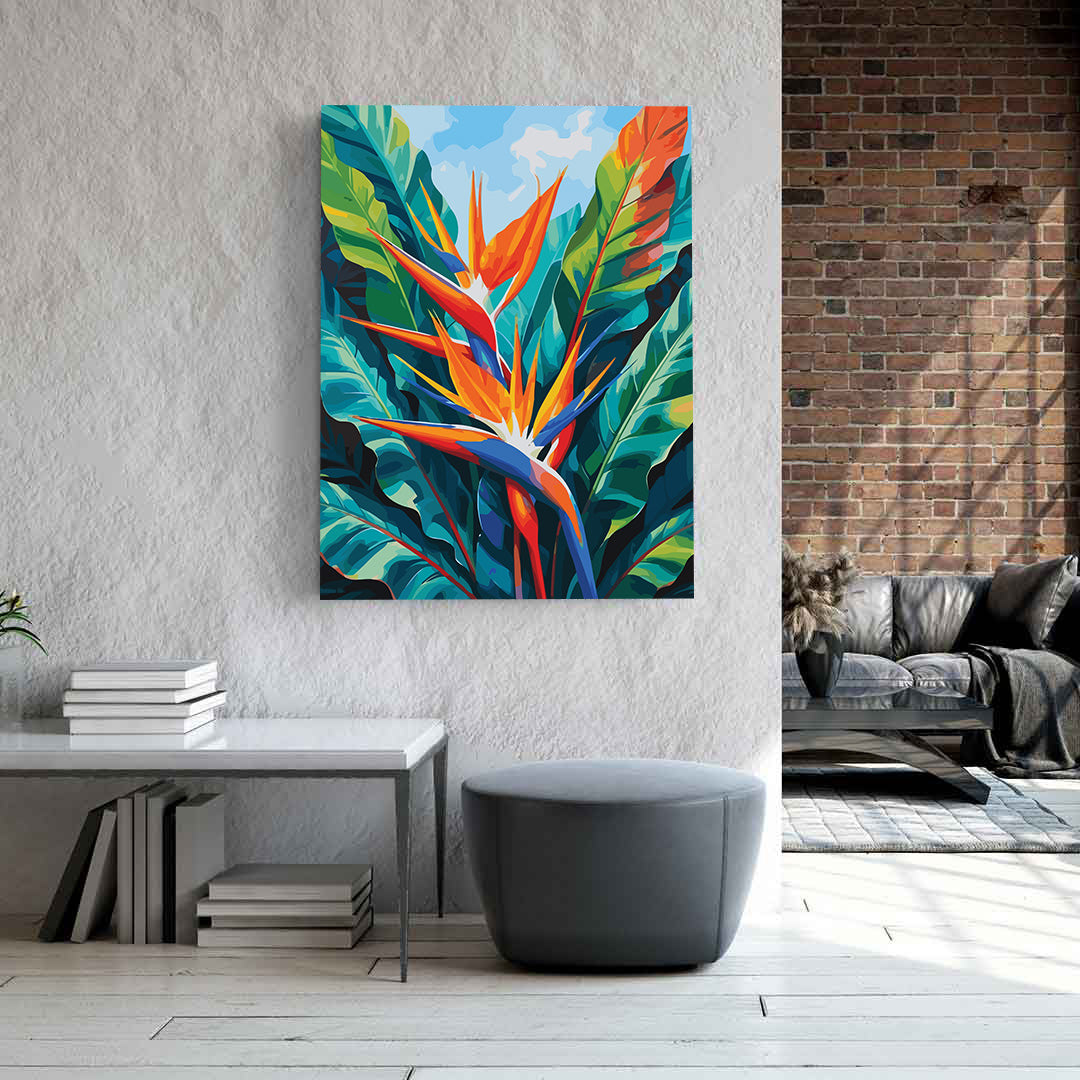 Pictura pe Numere – Strelitzia in culori 6883