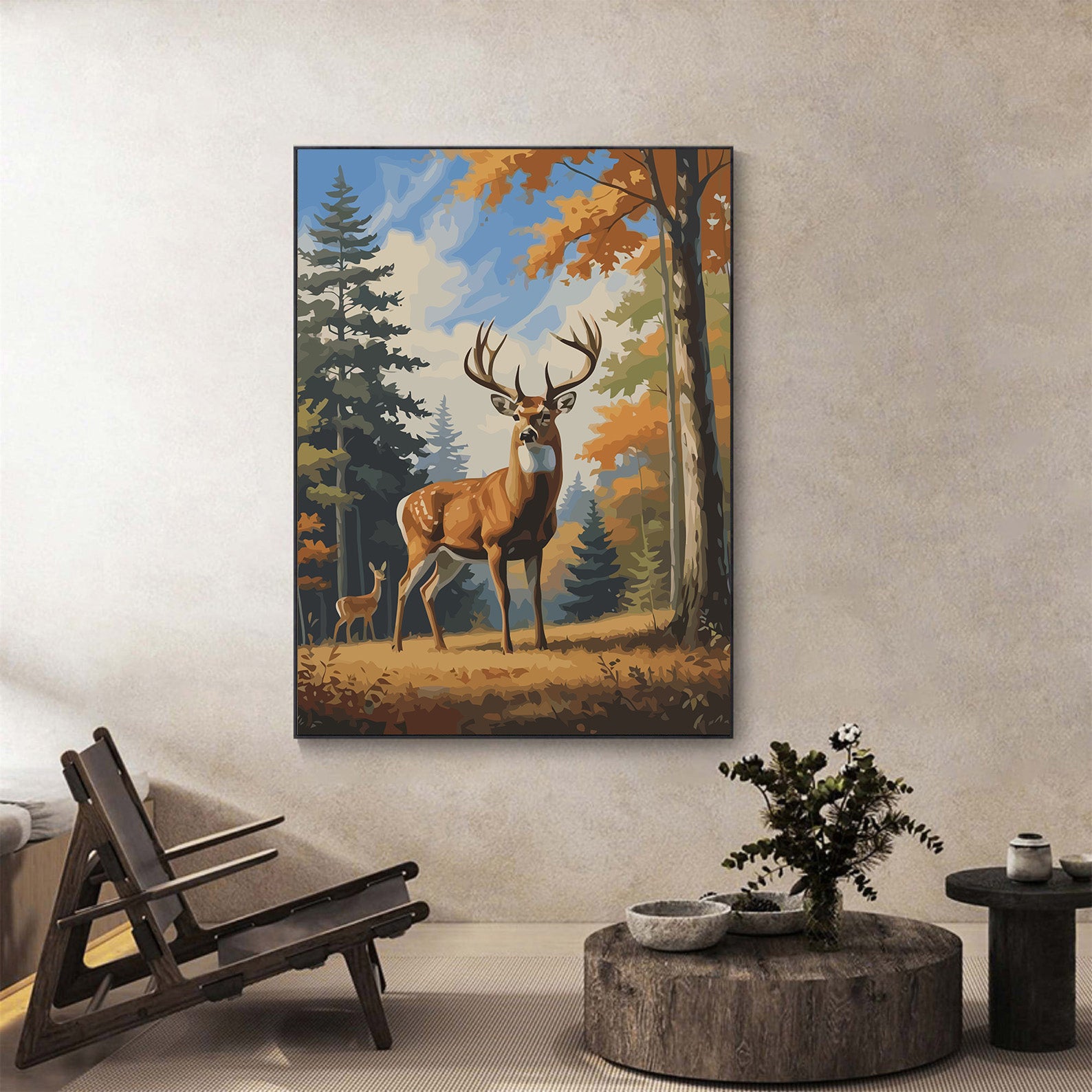 Pictura pe Numere – Majestatea cerbului falnic 7492
