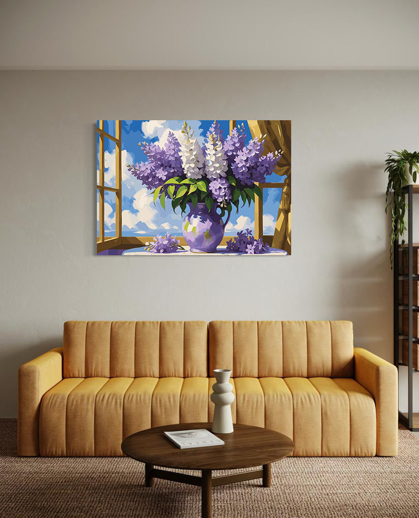 Pictura pe Numere – Liliac si nori 7117