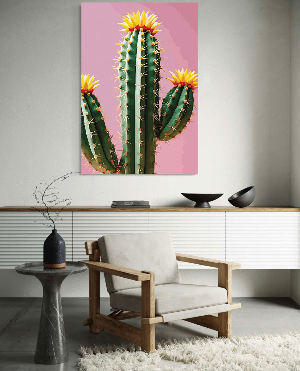 Pictura pe Numere – Cactus inflorit 7233