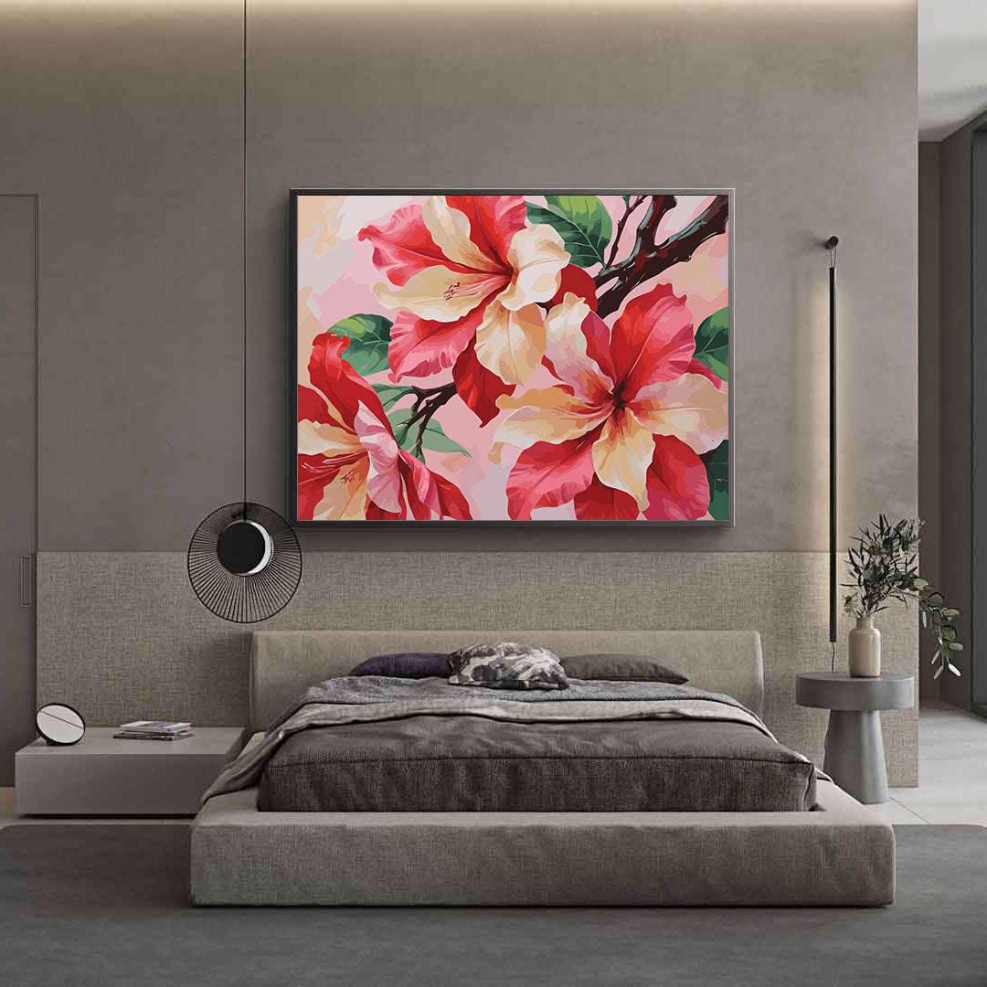 Pictura pe Numere – Flori de azalee 7276