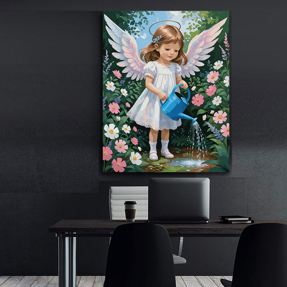 Set Pictură pe numere – Îngerașul În Grădină 6349