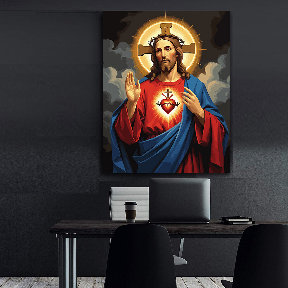 Set Pictură pe numere – Inima Lui Iisus 6411