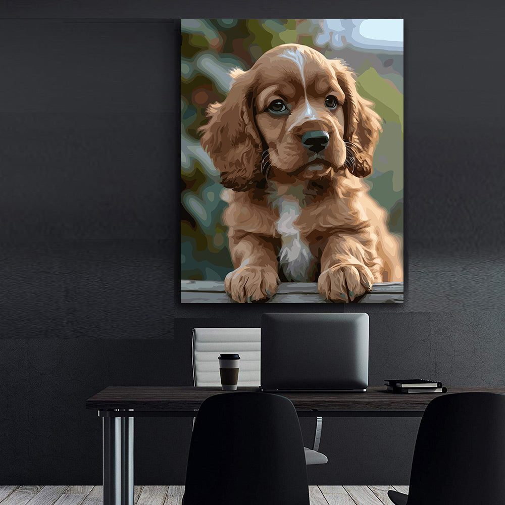 Pictura pe Numere – Puiul de cocker 7365