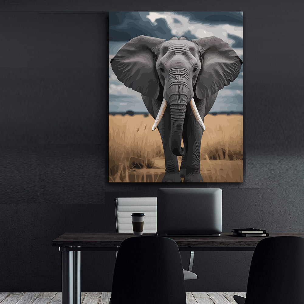 Pictura pe Numere – Elefant sub cerul savanei 7413