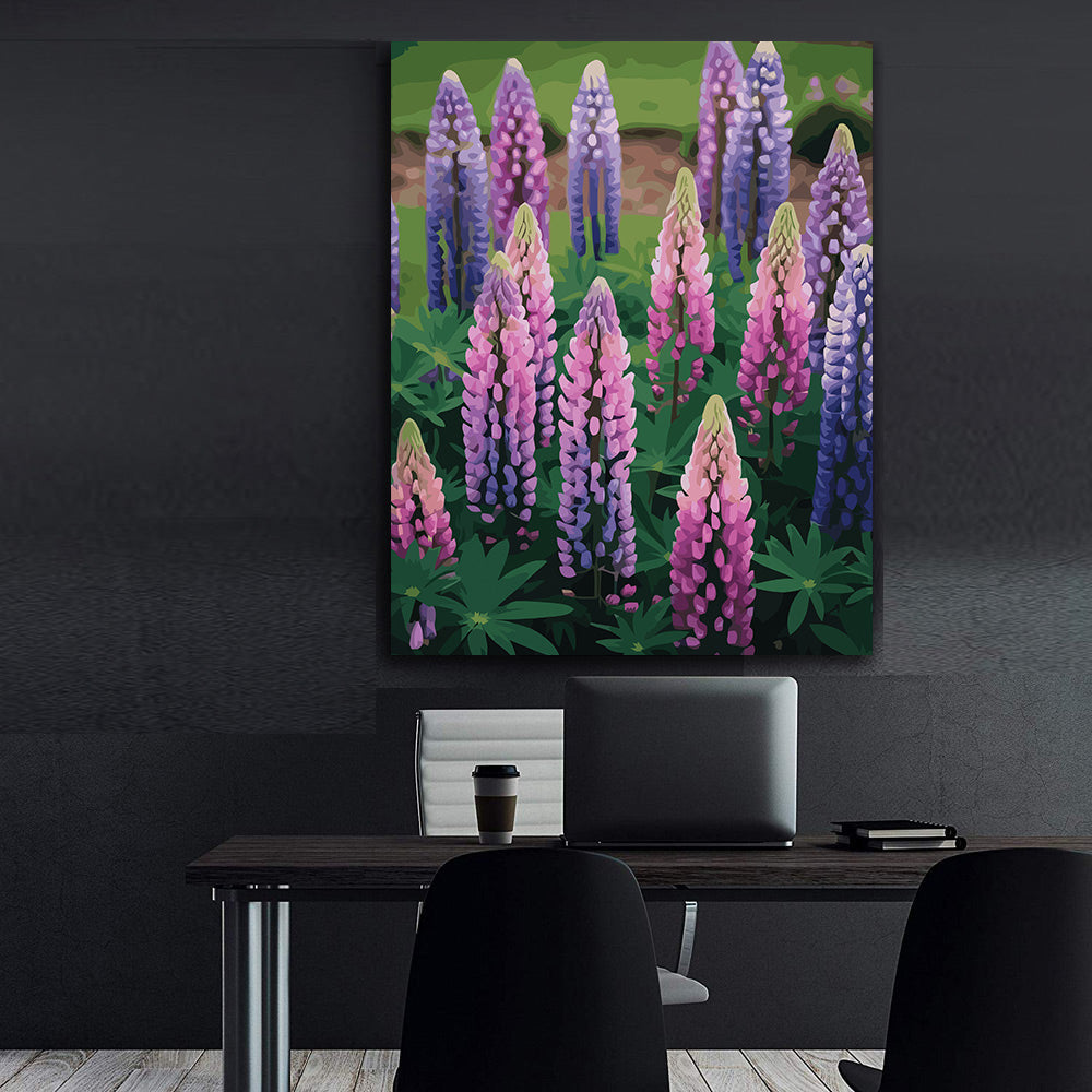 Pictura pe Numere – Lupini sub cer liber 7144