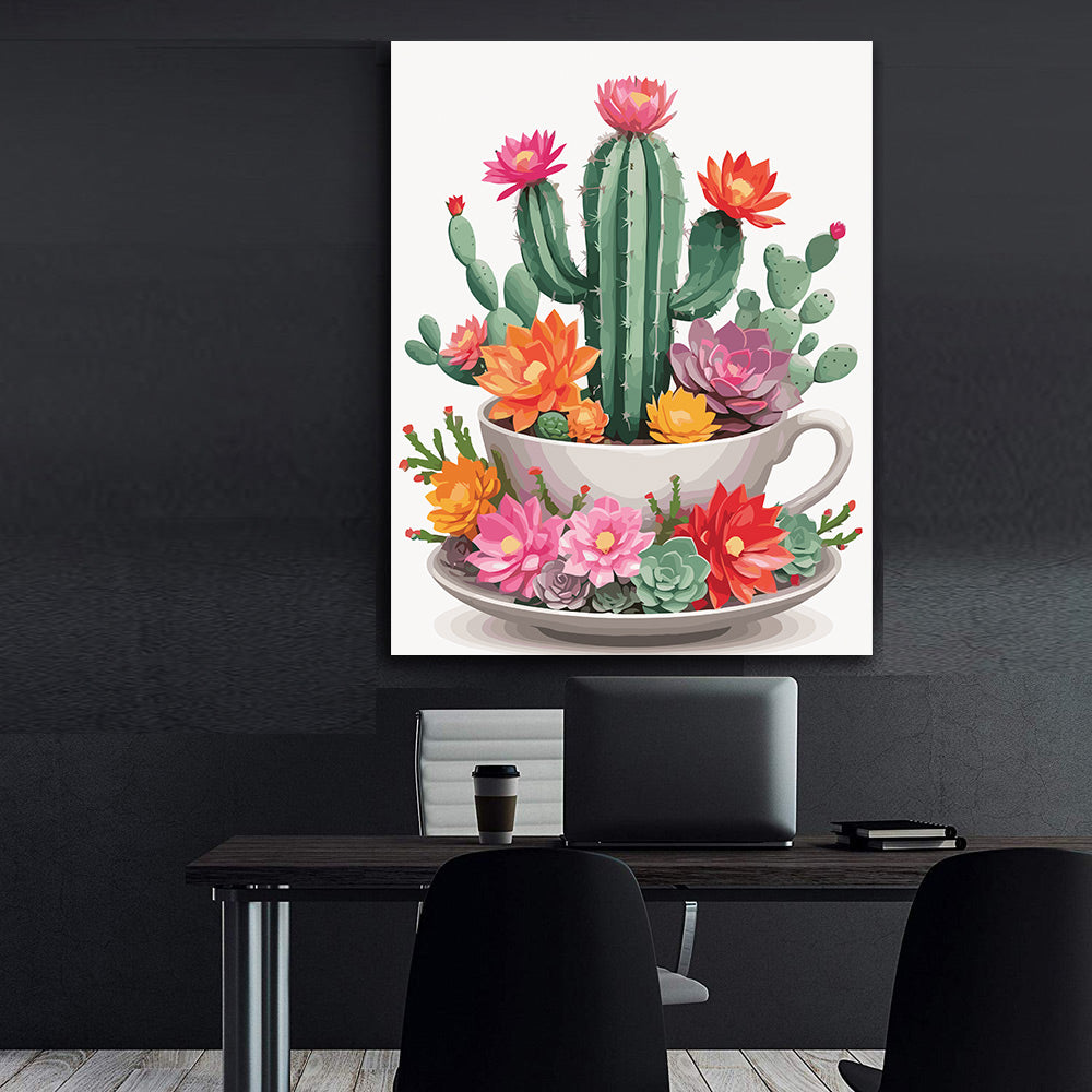 Pictura pe Numere – Cactusi si suculente 7242