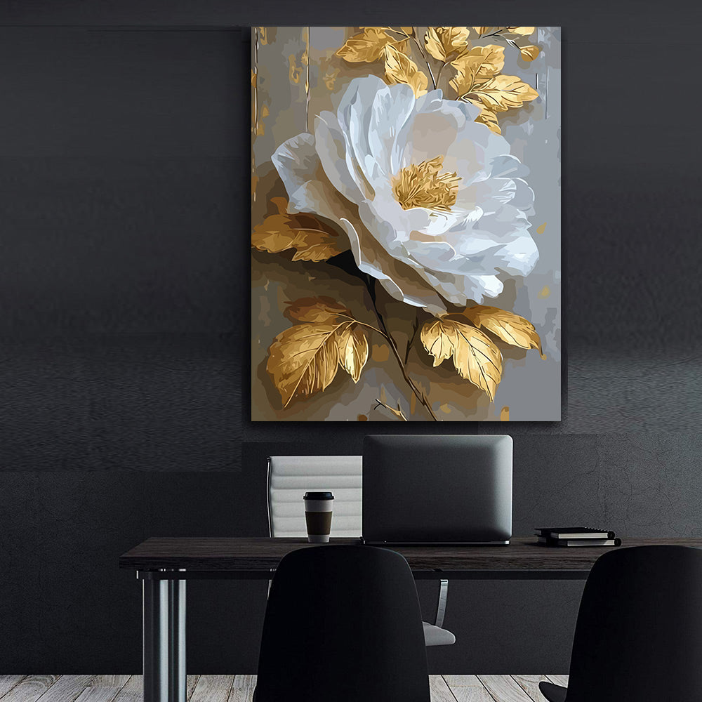 Pictura pe Numere – Eleganta in Gri si Aur 6564