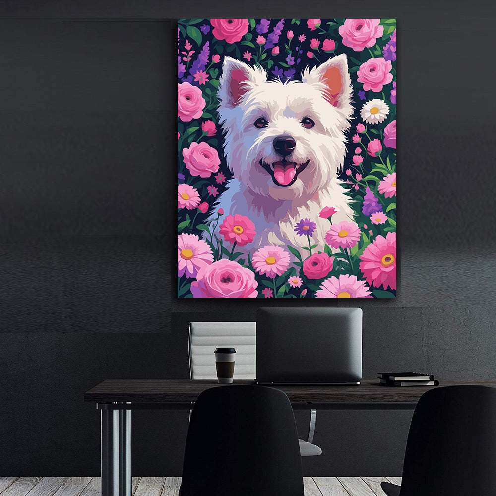 Pictura pe Numere – Gradina cu trandafiri 7350