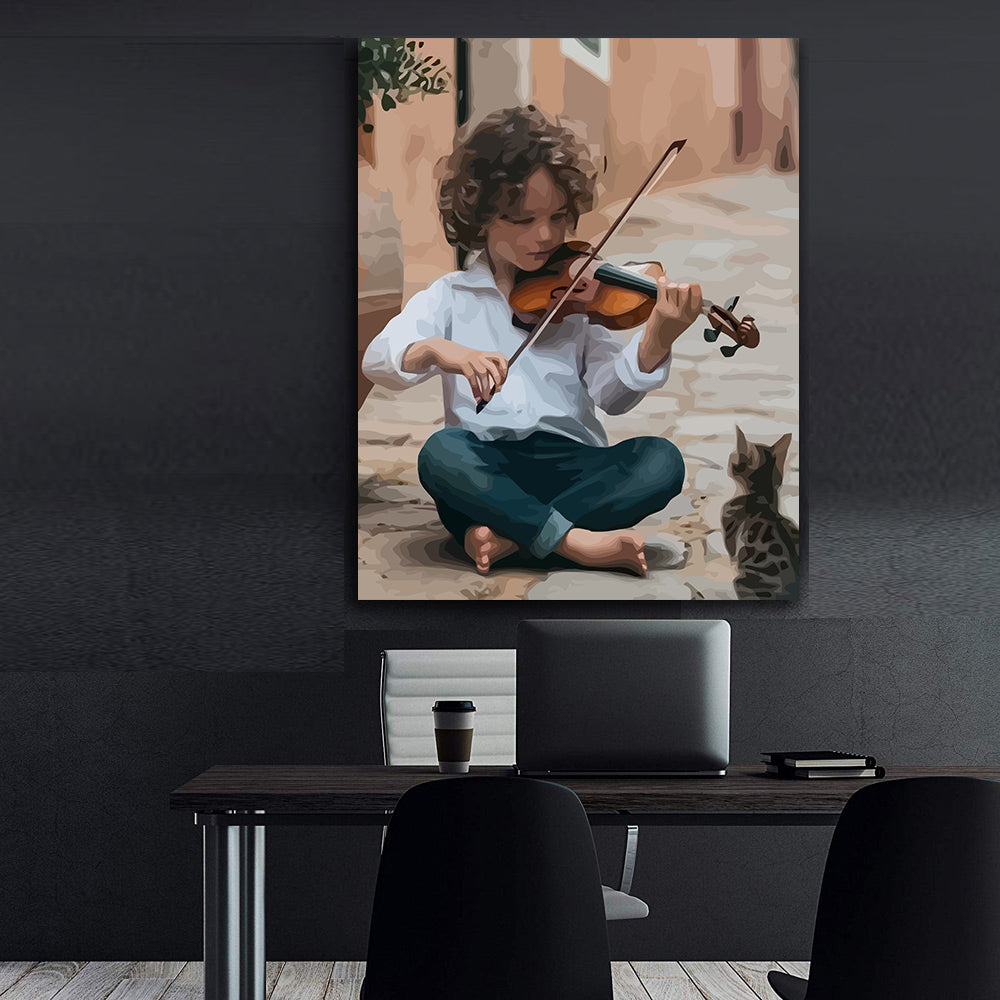 Set Pictură pe numere - Micul Cântăreț