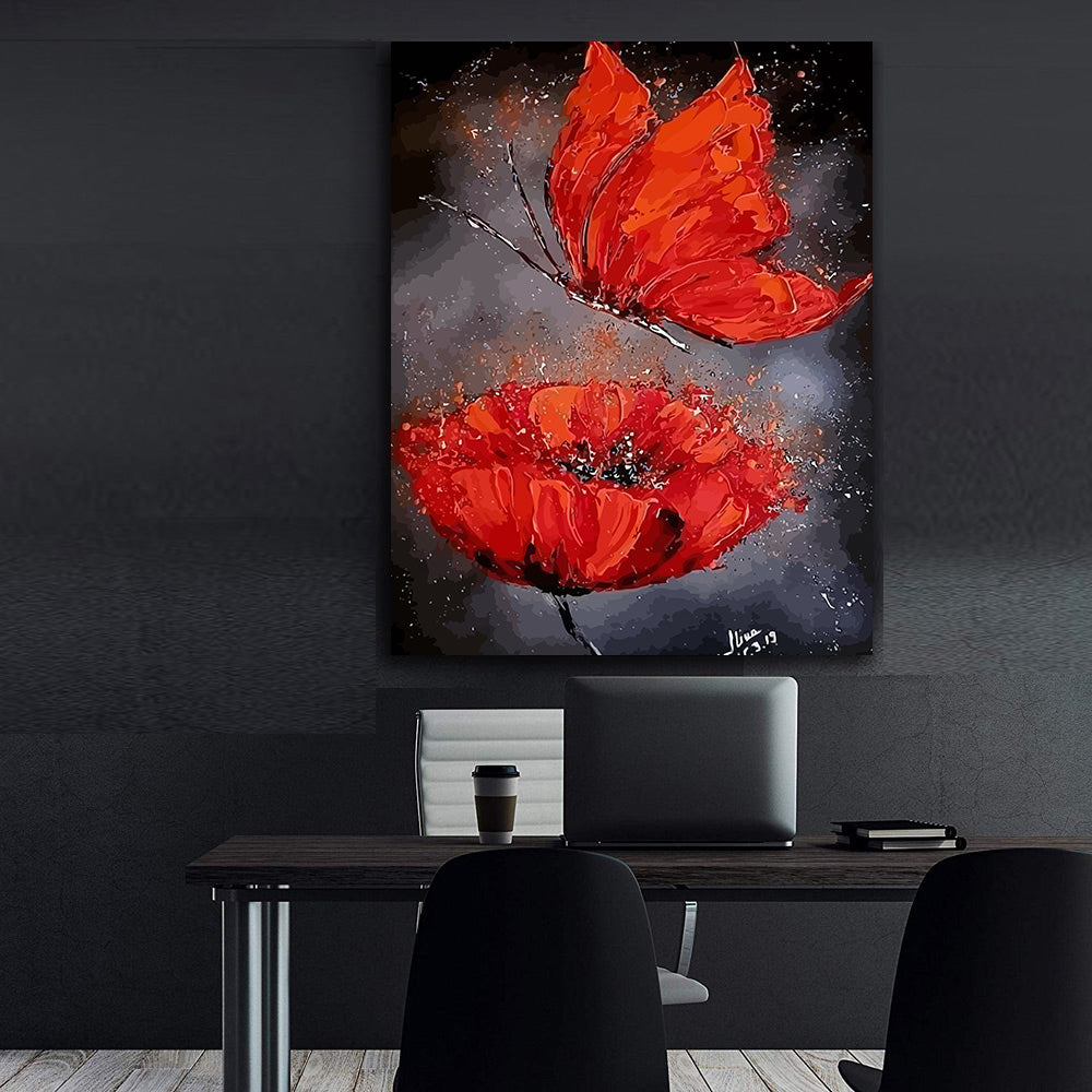 Pictura pe Numere – Fluture si Mac 6825