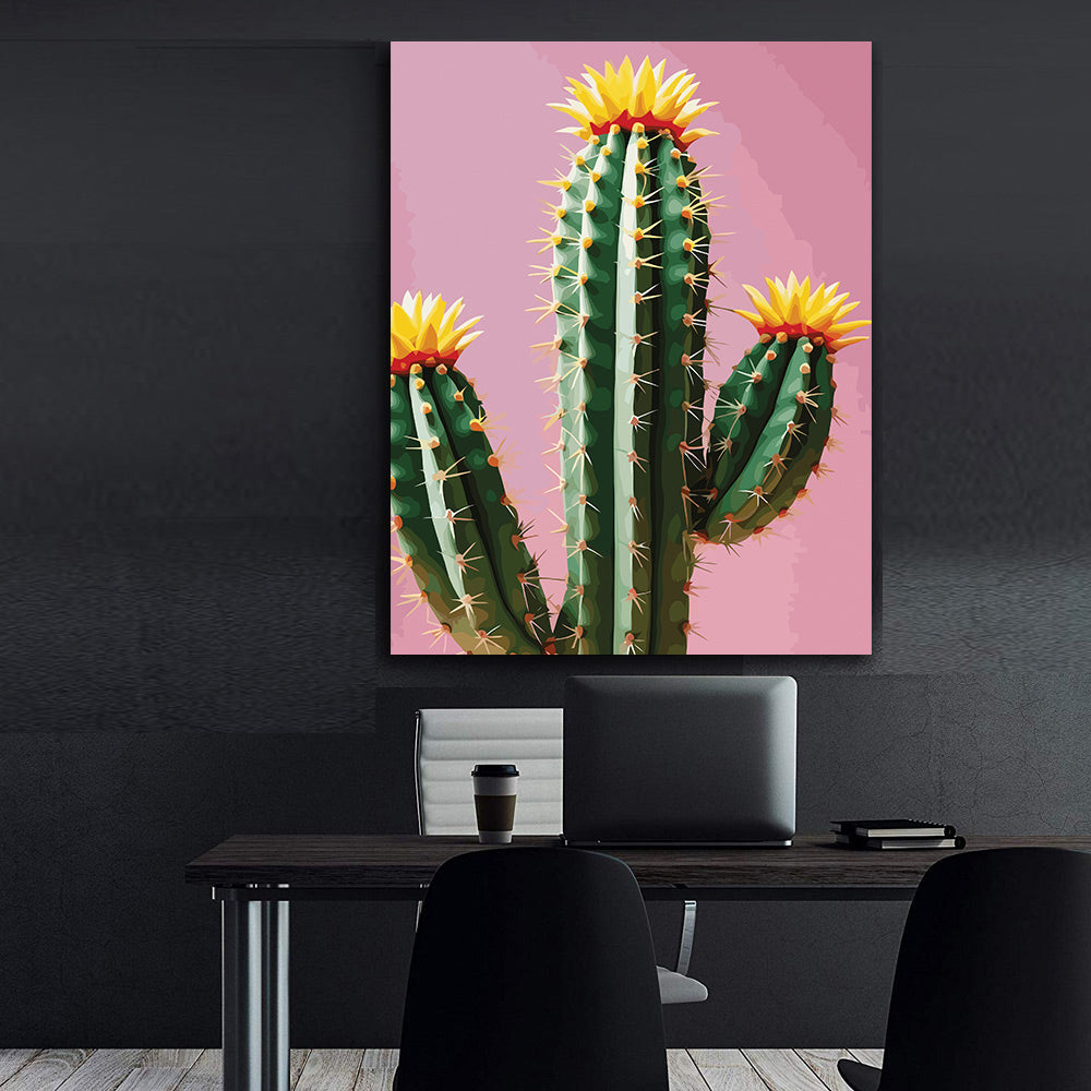 Pictura pe Numere – Cactus inflorit 7233