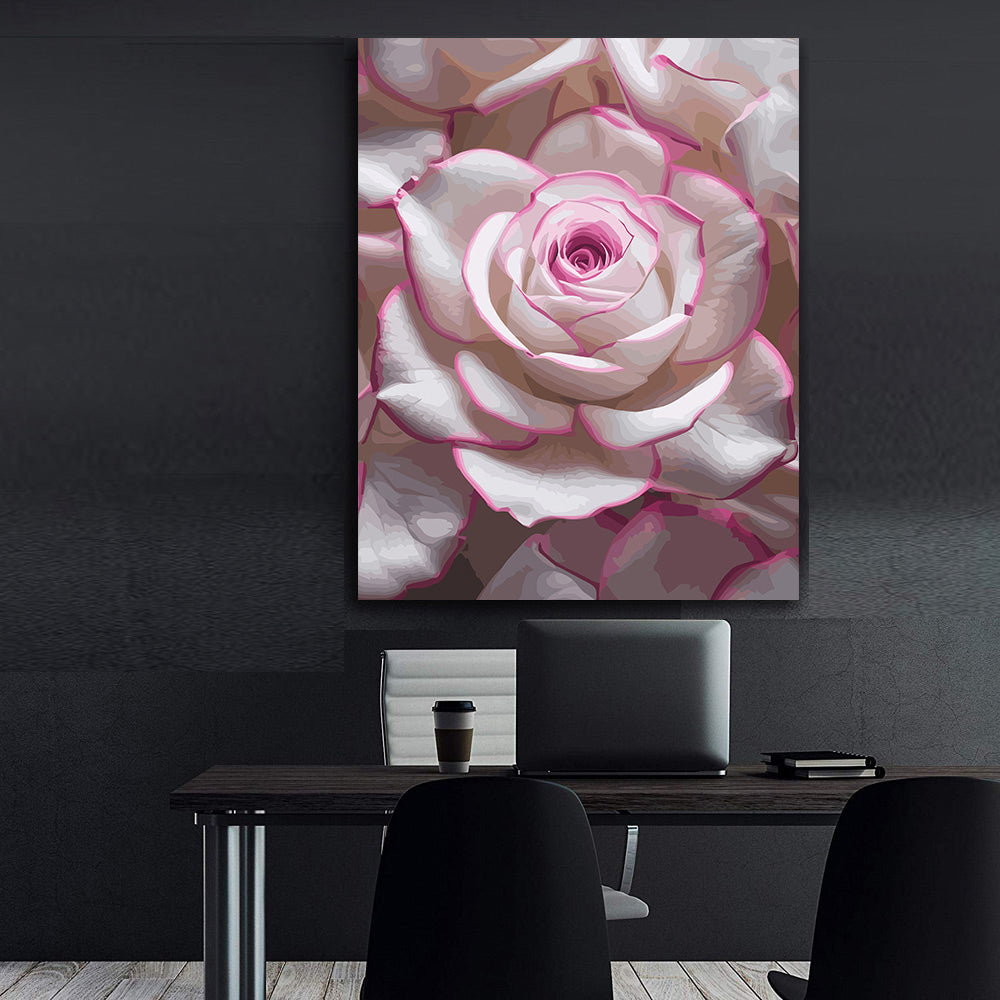 Pictura pe Numere – Trandafir de portelan 7269