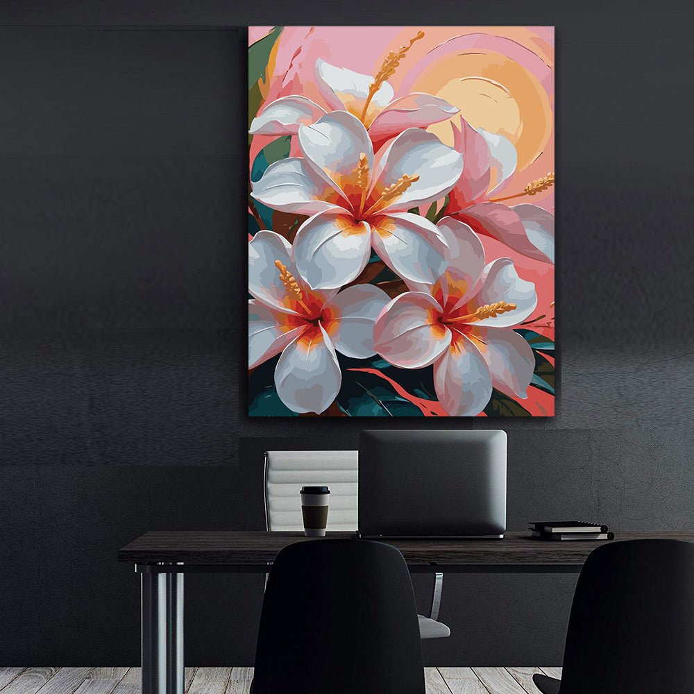 Pictura pe Numere – Hibiscus in amurg 7065