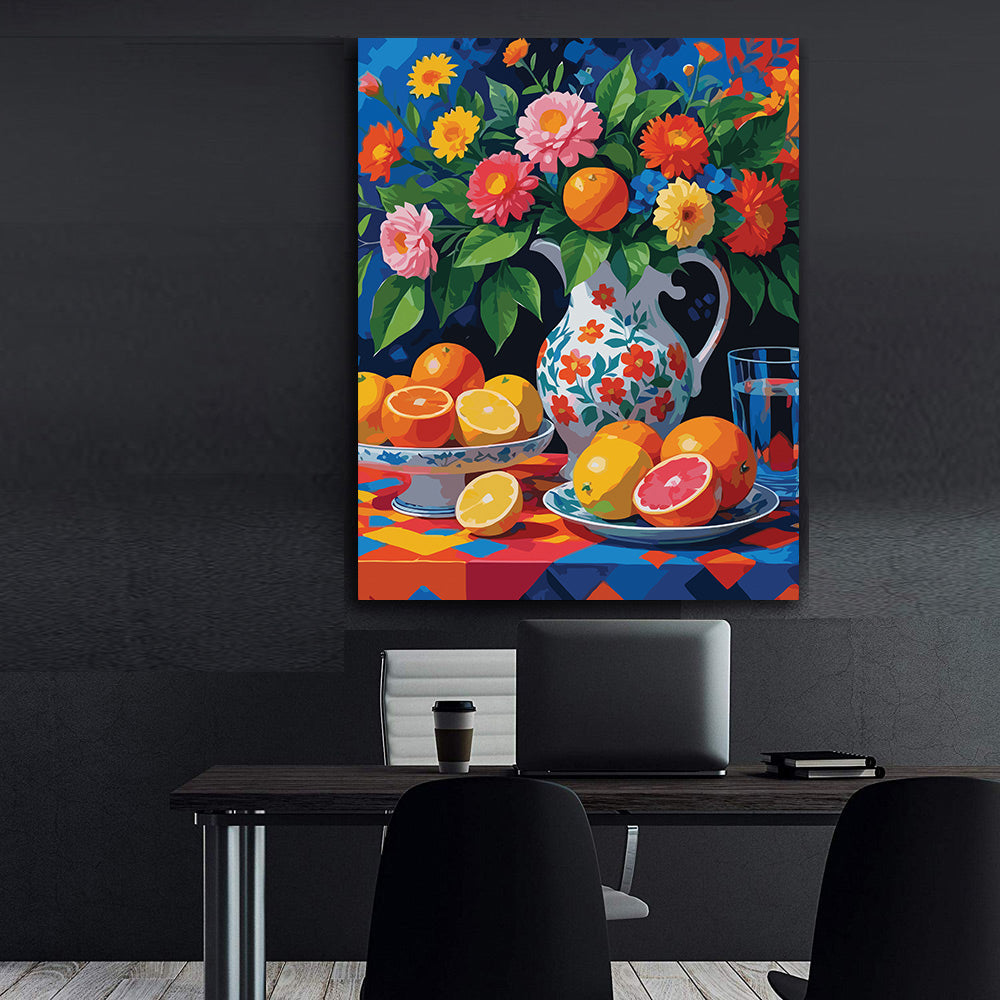 Pictura pe Numere – Flori de vara si citrice 7280