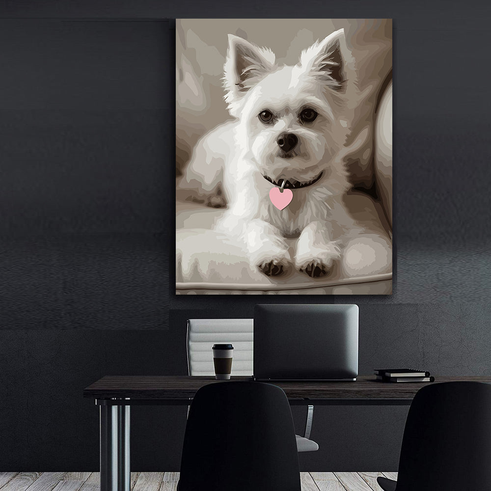 Pictura pe Numere – Inocenta ghemotocului alb 7486