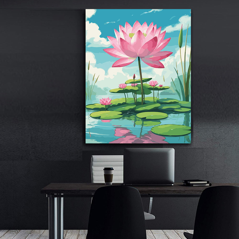 Pictura pe Numere – Lotusul roz 7187