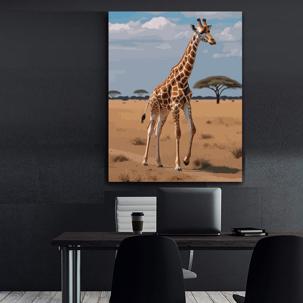 Pictura pe Numere – Pasii eleganti ai girafei 7485