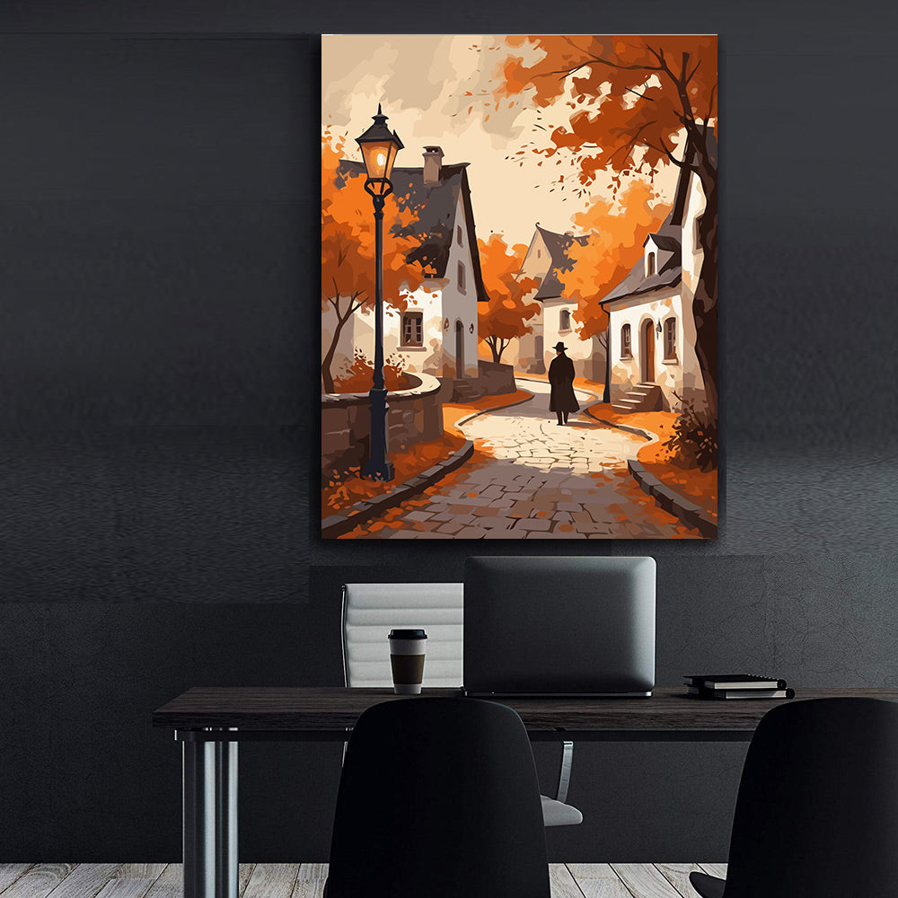 Set Pictură pe numere - Toamna în Orășel 6057