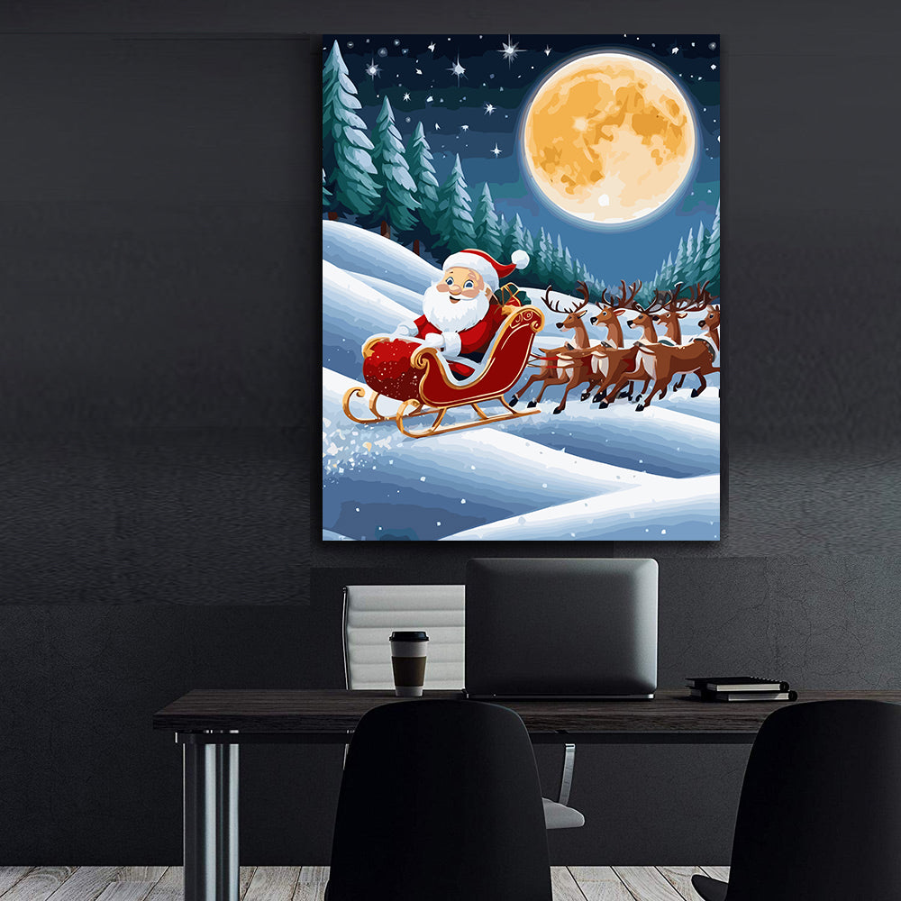 Set Pictură pe numere – Sania Lui Moș Crăciun 6168