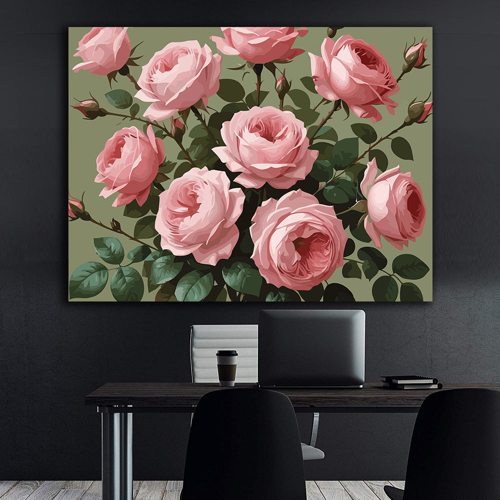 Pictura pe Numere – Eleganta in roz 7028