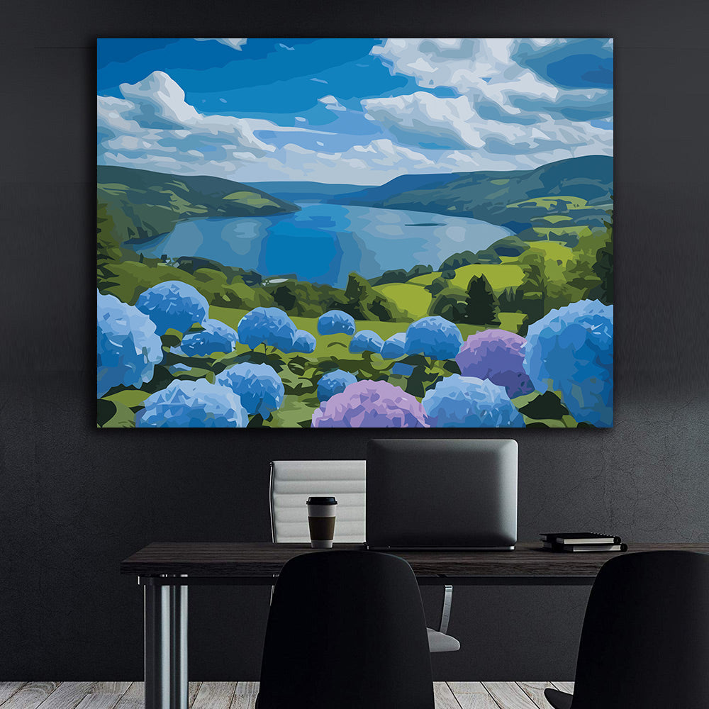 Pictura pe Numere – Oglindirea hortensiilor 7080