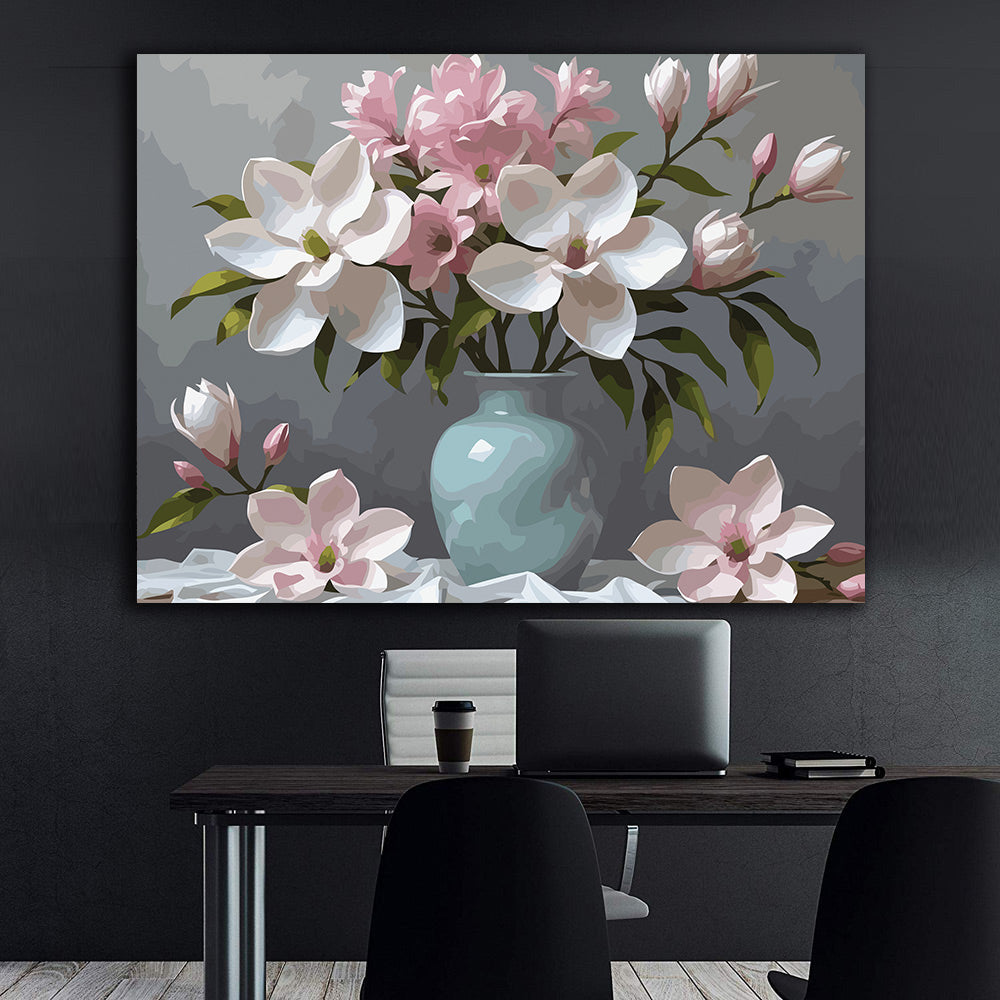 Pictura pe Numere – Magnolii in portelan 7173