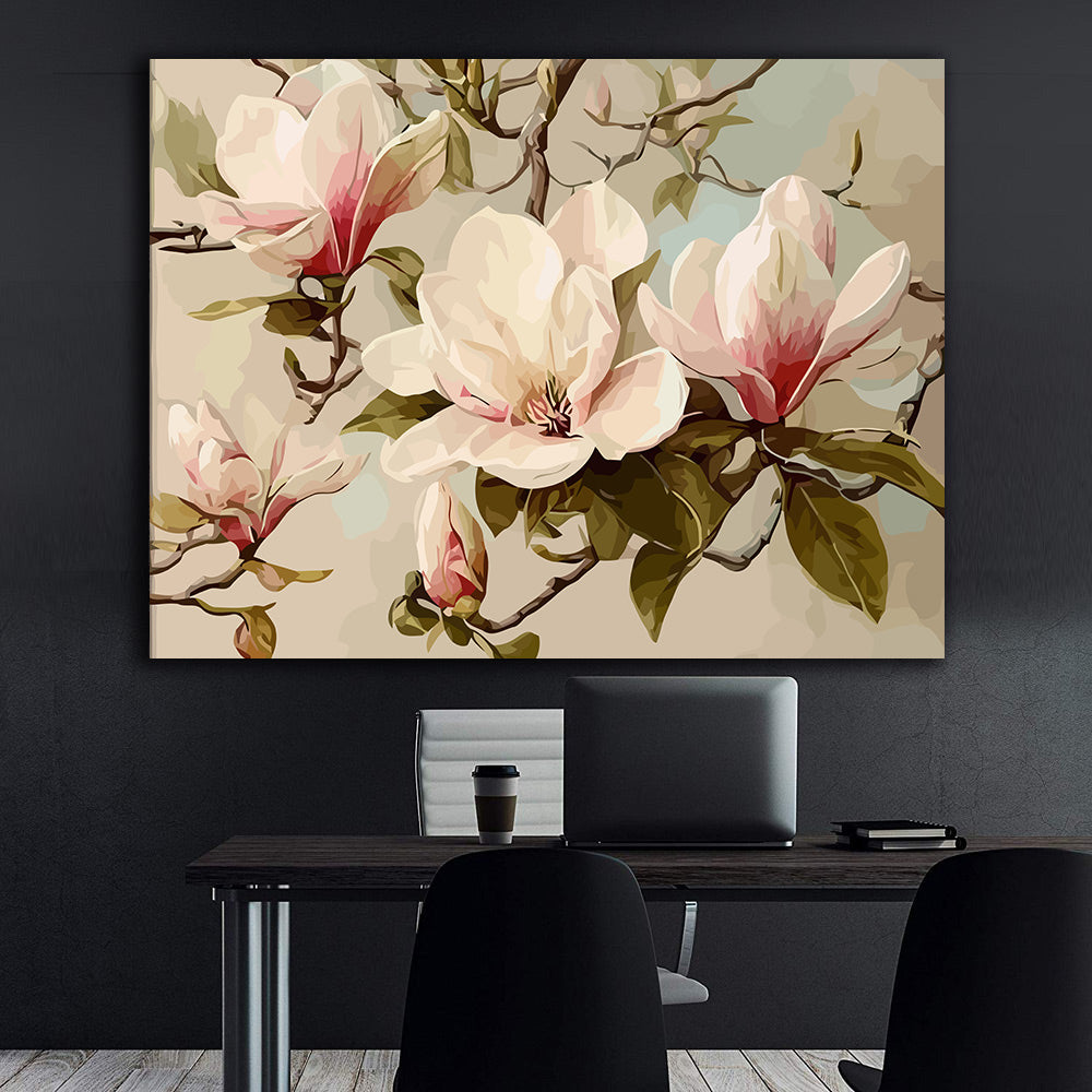 Pictura pe Numere – Magnolii in Stil Vintage 6590