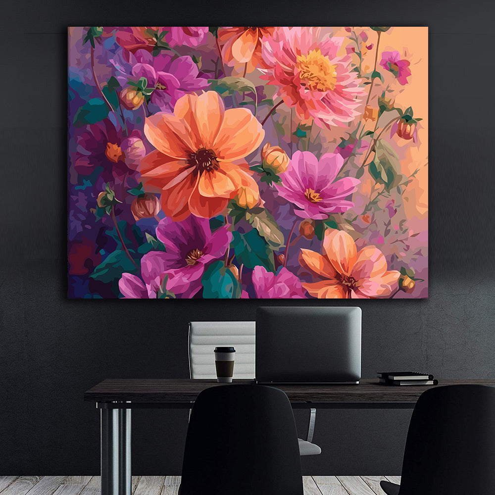 Pictura pe Numere – Dalii Colorate 6529