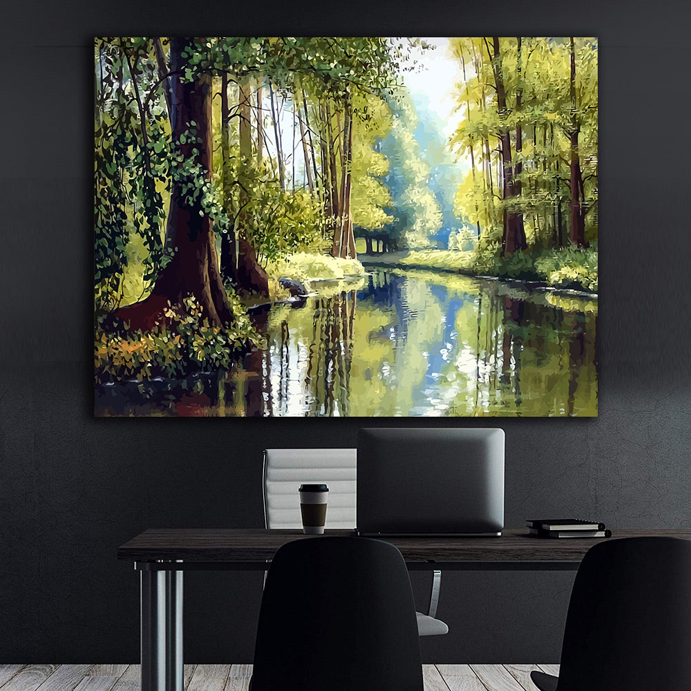 Set Pictură pe numere - Peisaj de Toamnă 6015