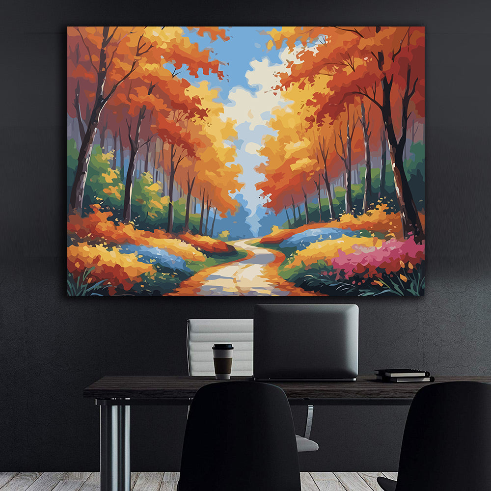 Set Pictură pe numere – Peisaj de Toamnă 6106