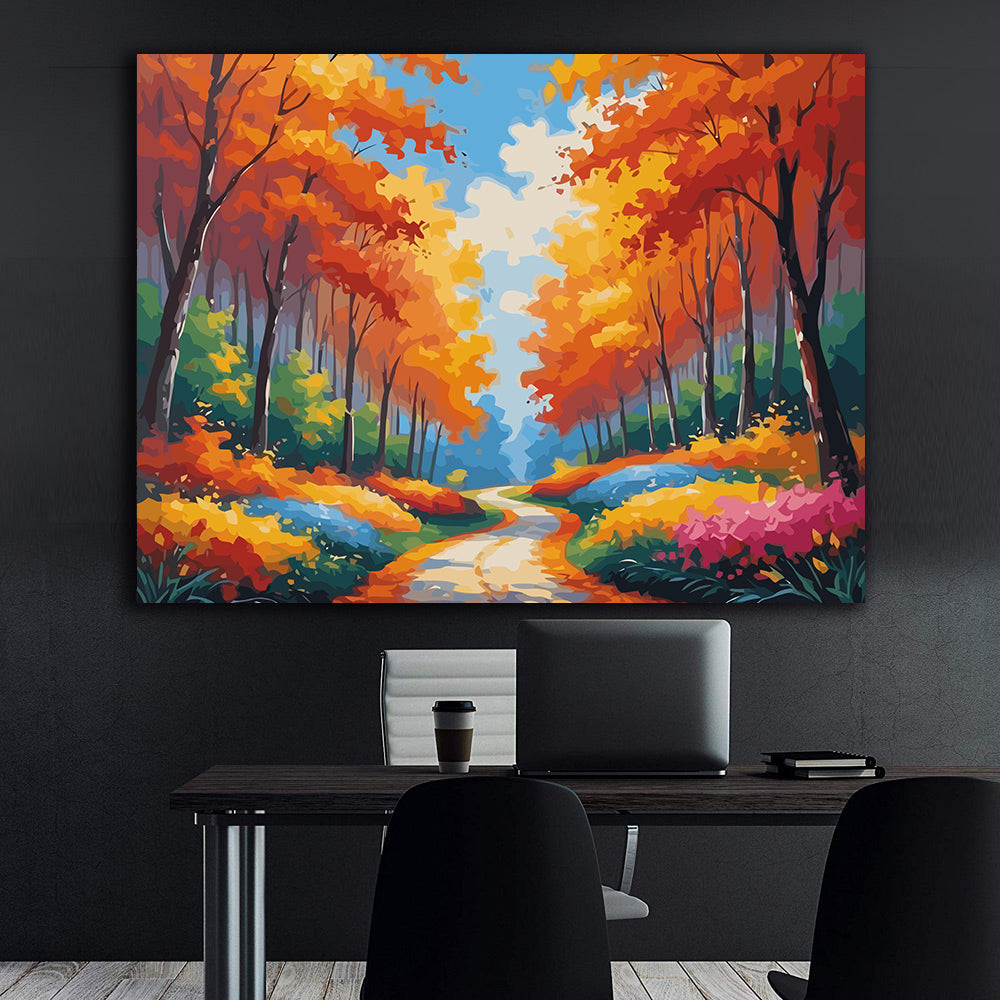 Set Pictură pe numere – Peisaj de Toamnă 6083