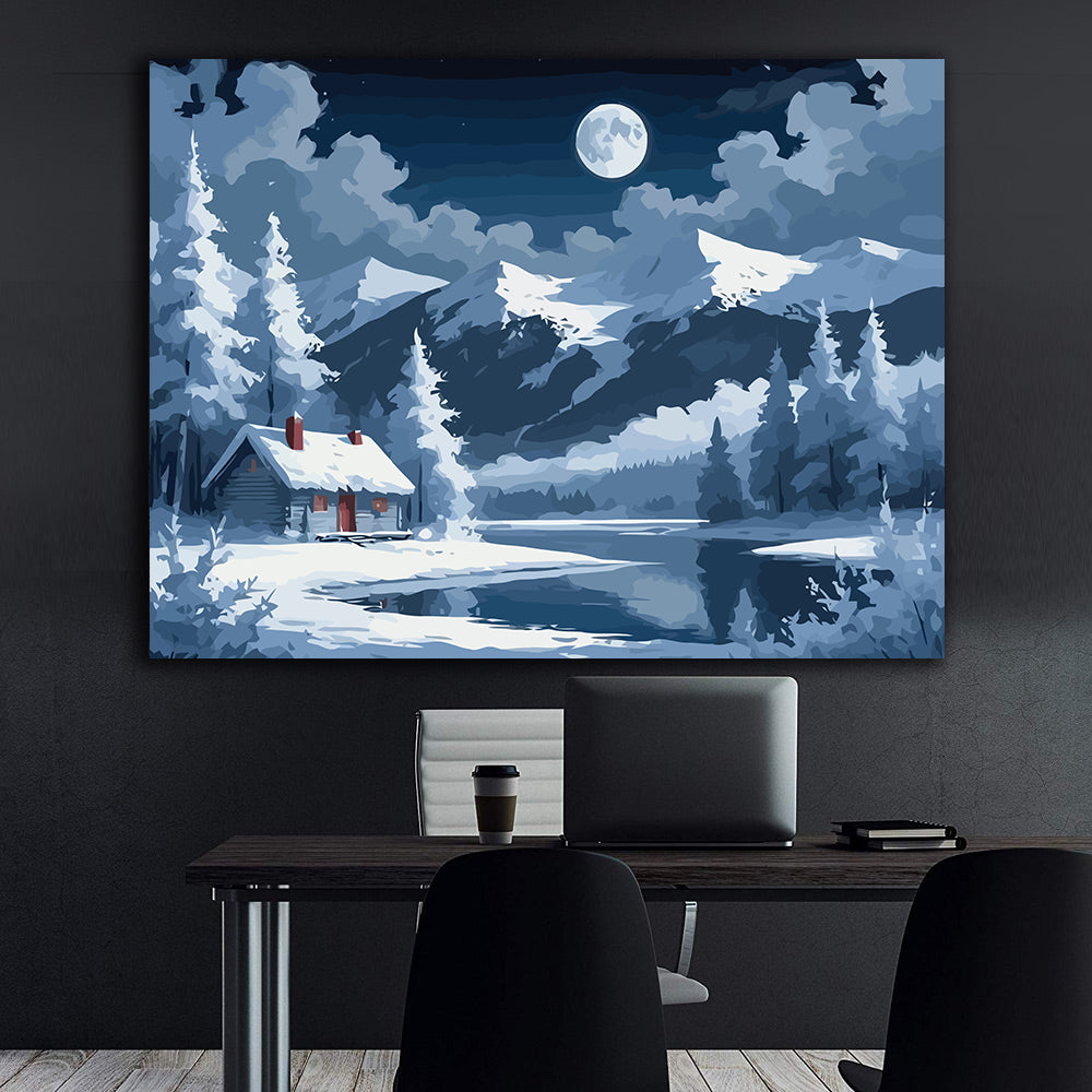 Set Pictură pe numere – Peisaj De Iarnă 6141