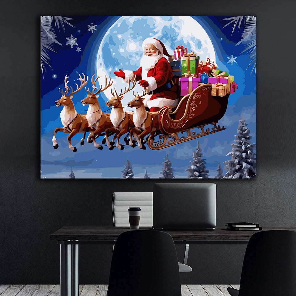 Set Pictură pe numere – Sania Lui Moș Crăciun 6223