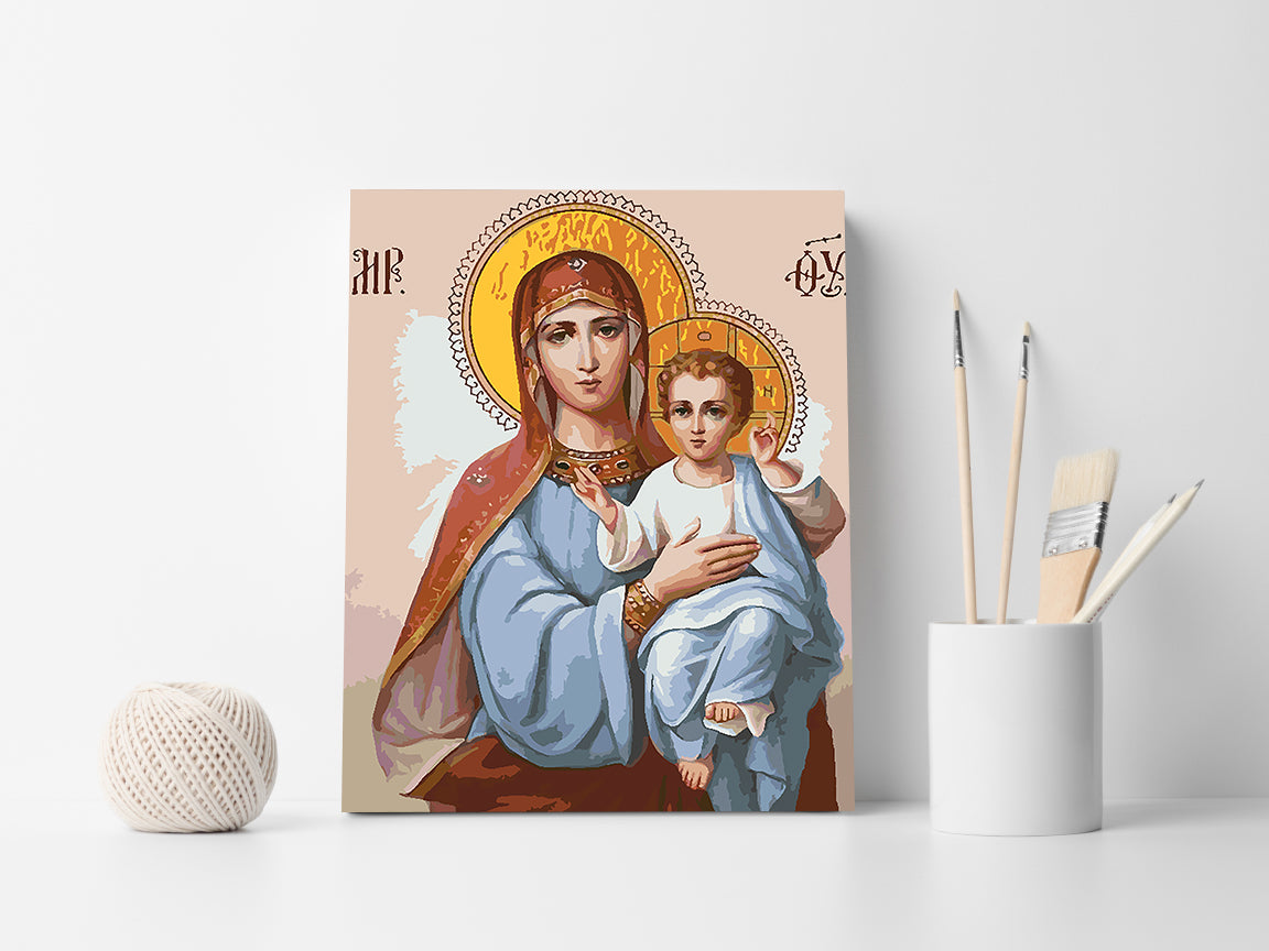 Set Pictură pe numere – Sfânta Maria Și Isus Hristos 6010