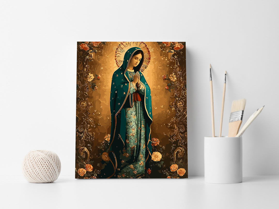 Set Pictură pe numere – Sfânta Fecioara De Guadalupe 6256
