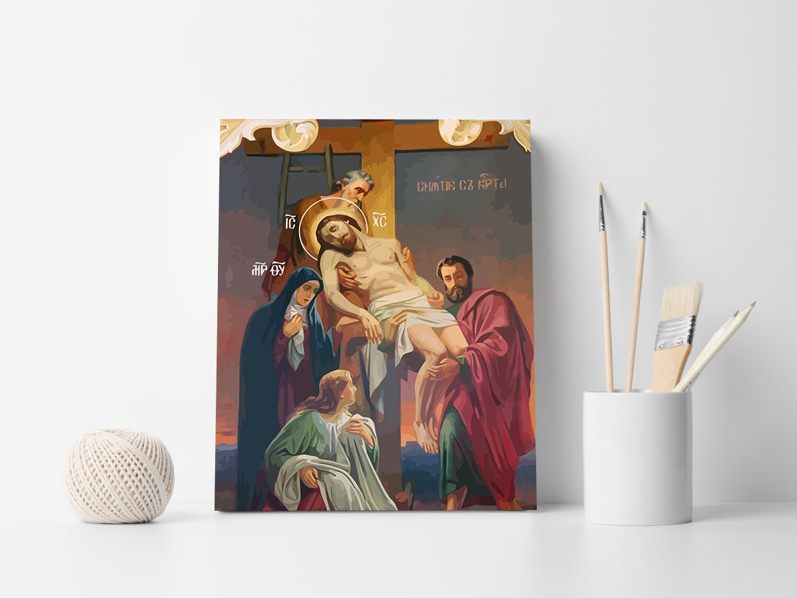 Set Pictură pe numere – Isus Hristos Pe Sfânta Cruce 6034