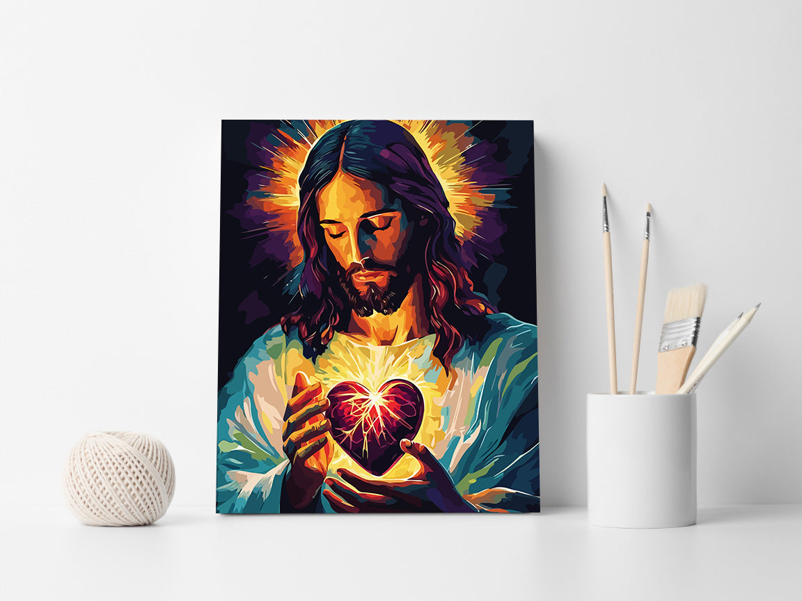 Set Pictură pe numere – Inima Sacră A Lui Isus 6262