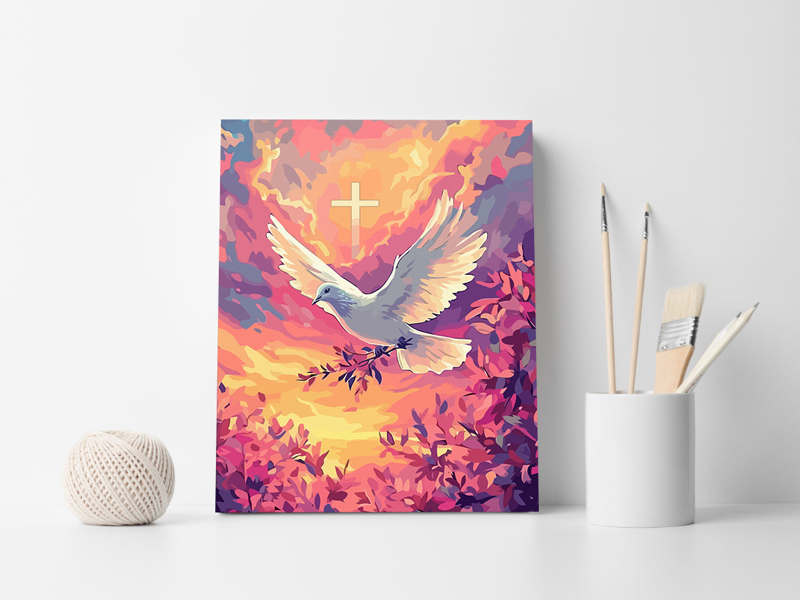 Set Pictură pe numere – Porumbelul Alb 6285