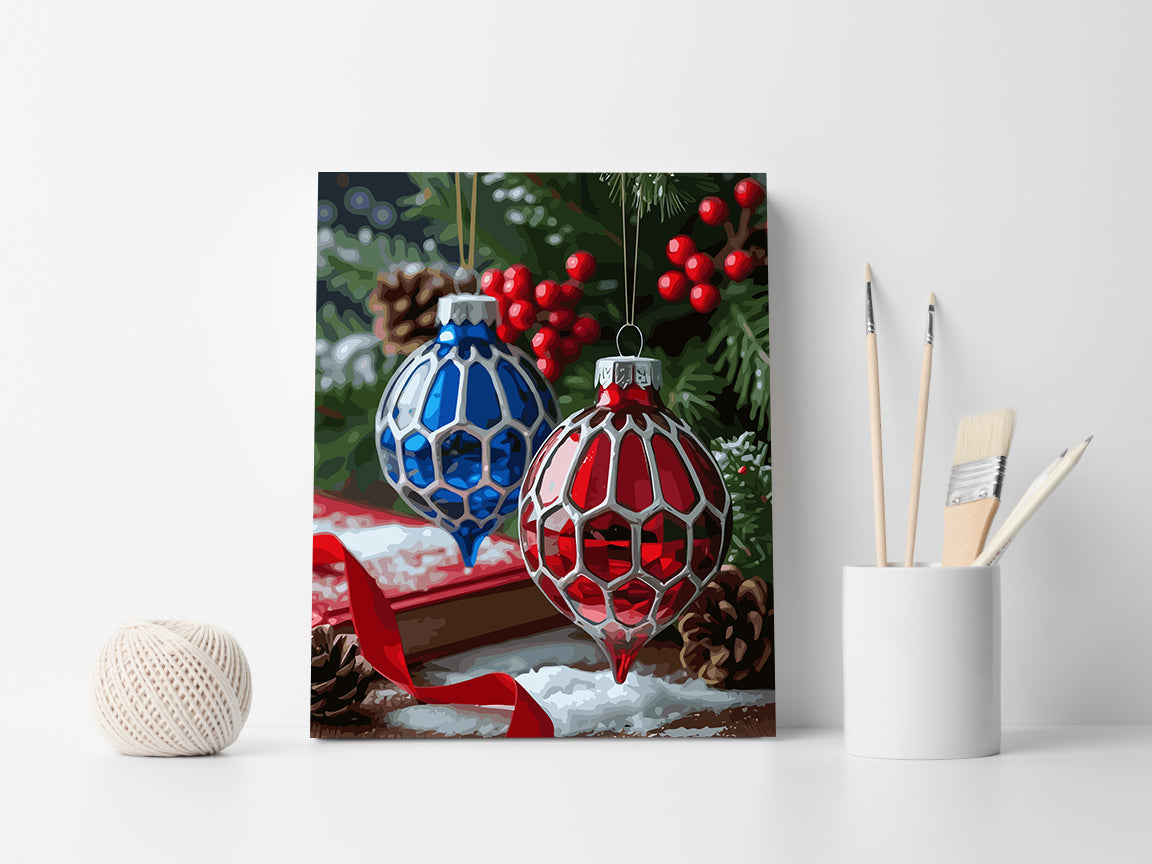 Set Pictură pe numere – Decorațiuni De Crăciun 6185