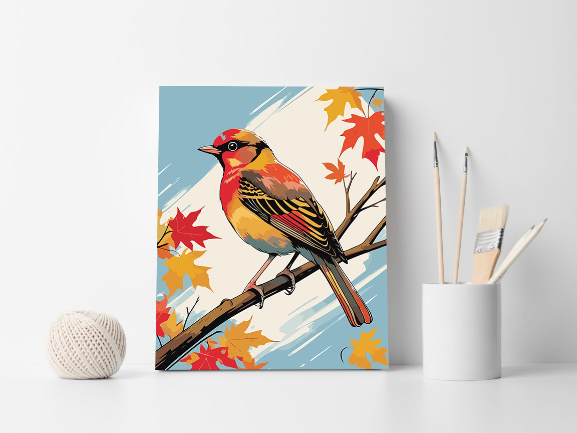 Set Pictură pe numere – Pasăre Multicolor 6069
