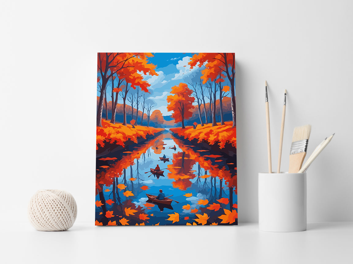 Set Pictură pe numere – Peisaj de Toamnă 6116