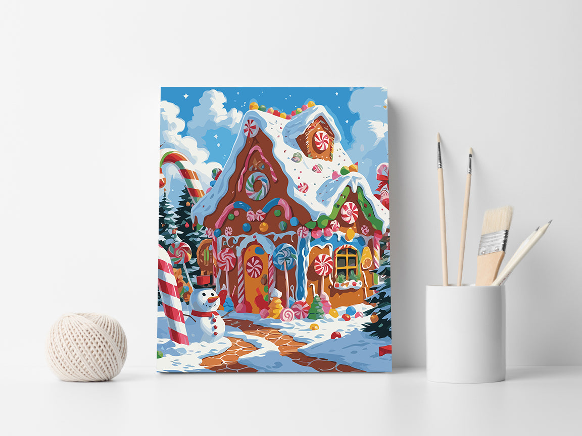 Set Pictură pe numere – Casă Din Turtă Dulce 6163