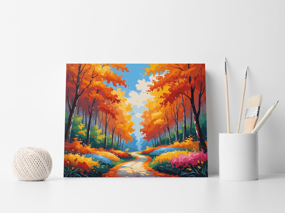 Set Pictură pe numere – Peisaj de Toamnă 6083